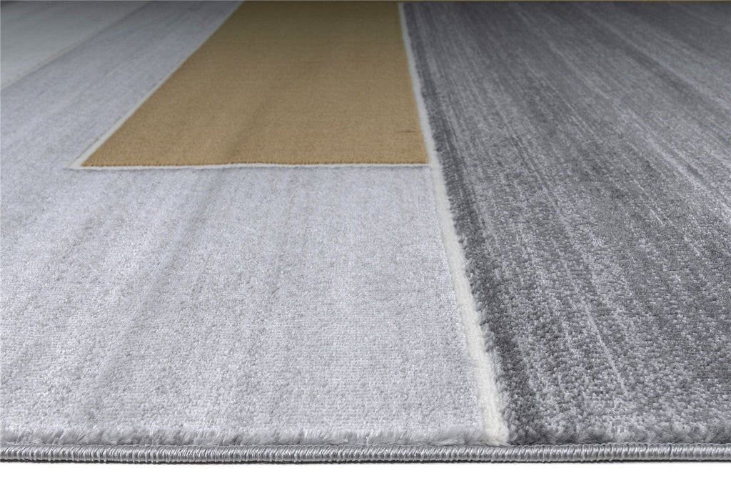 Hartley Large Rug Grey / Mustard / Cream / Light Grey 200 X 290cm
