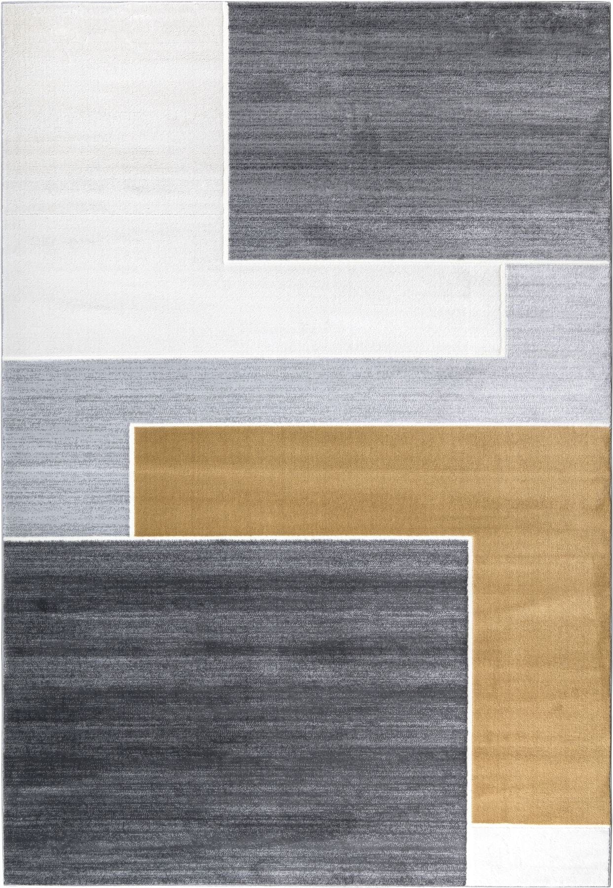 Hartley Large Rug Grey / Mustard / Cream / Light Grey 200 X 290cm