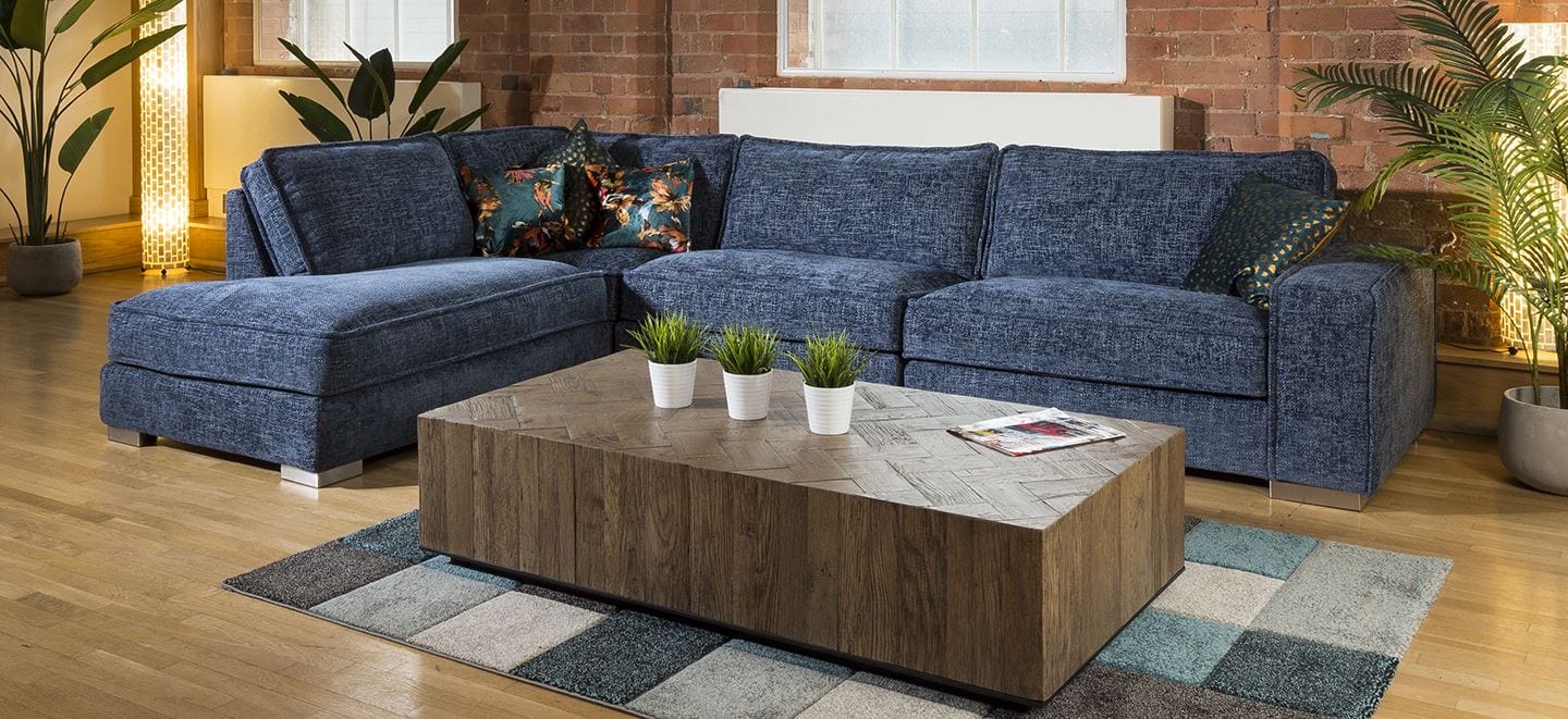 Huge Designer L Shape 5 Seater Settee Many Colours & Fabrics Lexci 5L