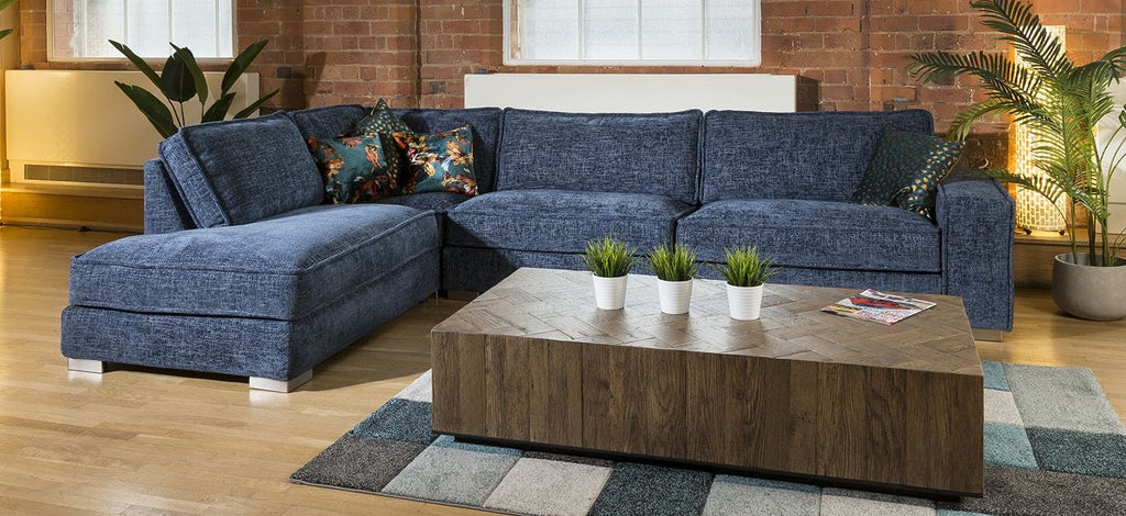 Huge Designer L Shape 5 Seater Settee Many Colours & Fabrics Lexci 5L