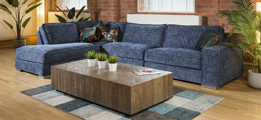 Huge Designer L Shape 5 Seater Settee Many Colours & Fabrics Lexci 5L