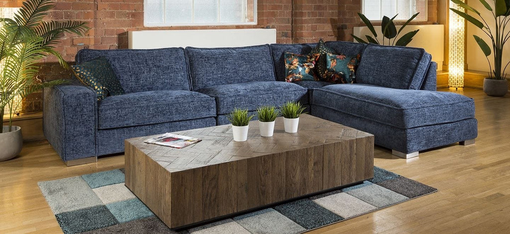 Huge Designer L Shape 5 Seater Settee Many Colours & Fabrics Lexci 5R