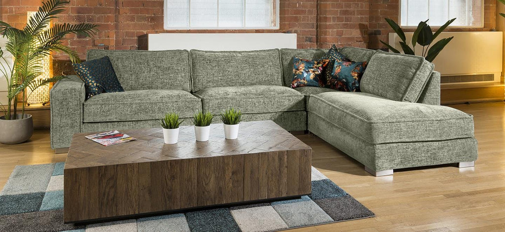 Huge Designer L Shape 5 Seater Settee Many Colours & Fabrics Lexci 5R