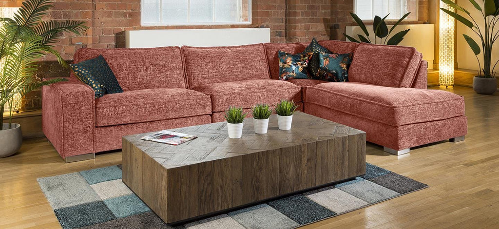 Huge Designer L Shape 5 Seater Settee Many Colours & Fabrics Lexci 5R