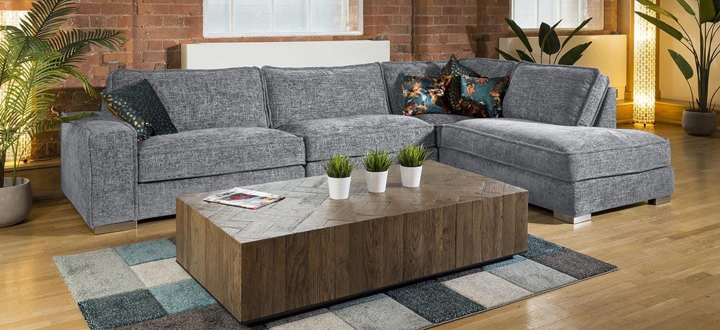 Huge Designer L Shape 5 Seater Settee Many Colours & Fabrics Lexci 5R