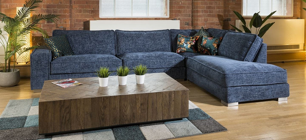 Huge Designer L Shape 5 Seater Settee Many Colours & Fabrics Lexci 5R