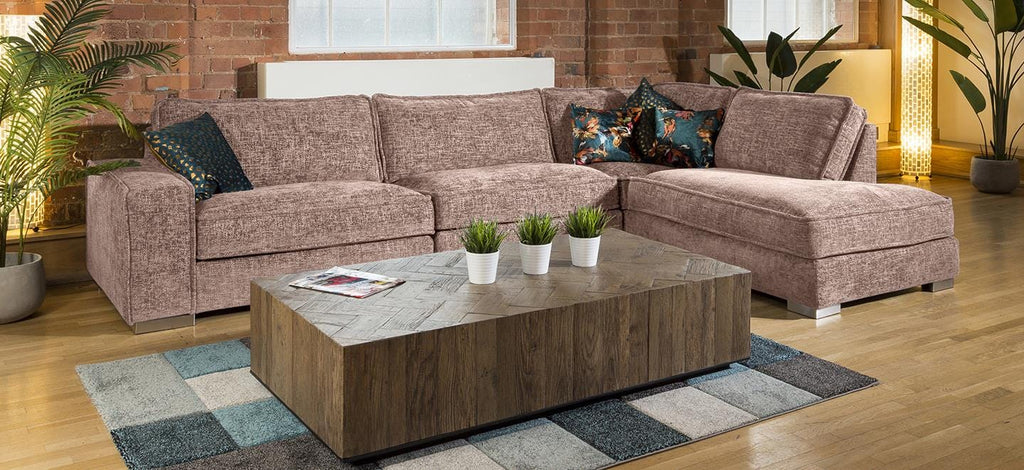 Huge Designer L Shape 5 Seater Settee Many Colours & Fabrics Lexci 5R