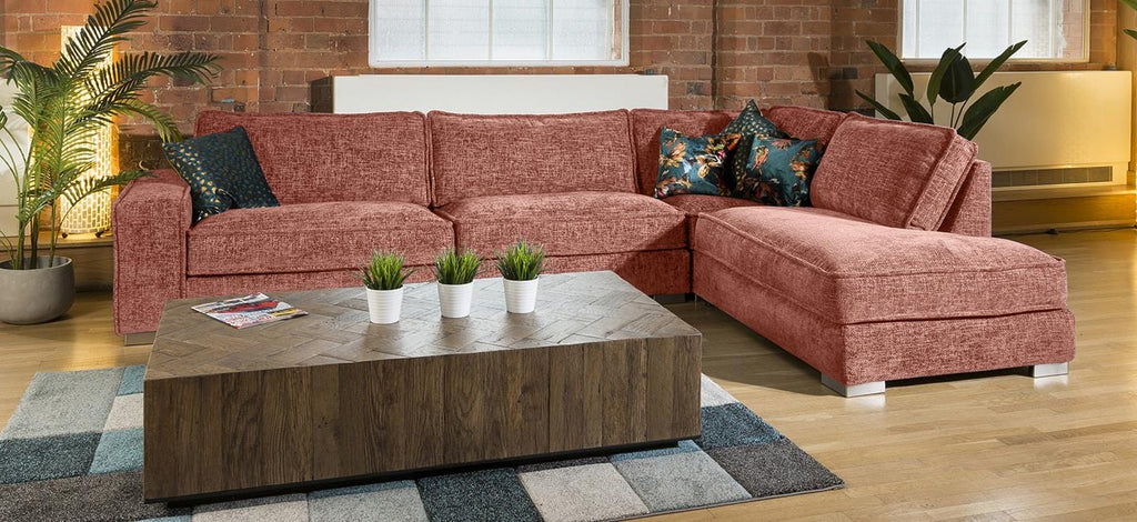 Huge Designer L Shape 5 Seater Settee Many Colours & Fabrics Lexci 5R