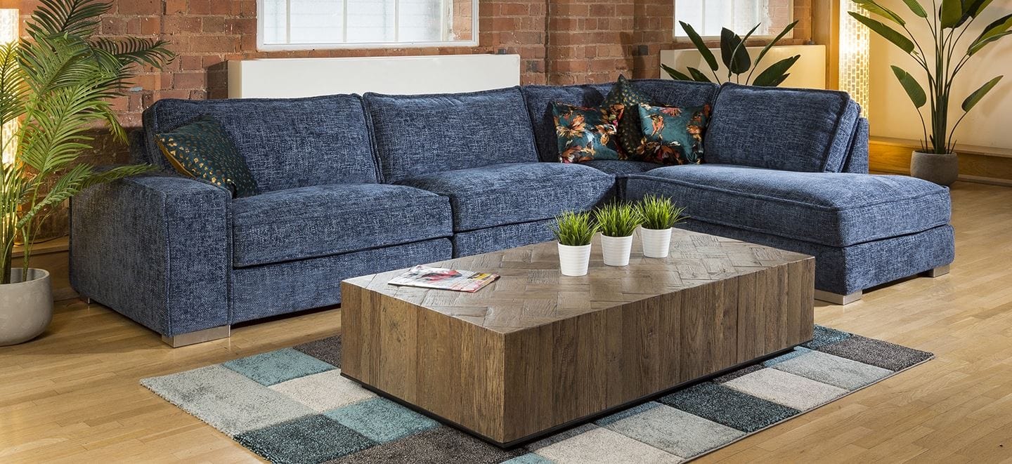 Huge Designer L Shape 5 Seater Settee Many Colours & Fabrics Lexci 5R