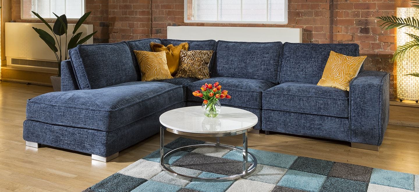 Huge Designer L Shape Soft Deep Sofa Many Colours & Fabrics Lexci 4L