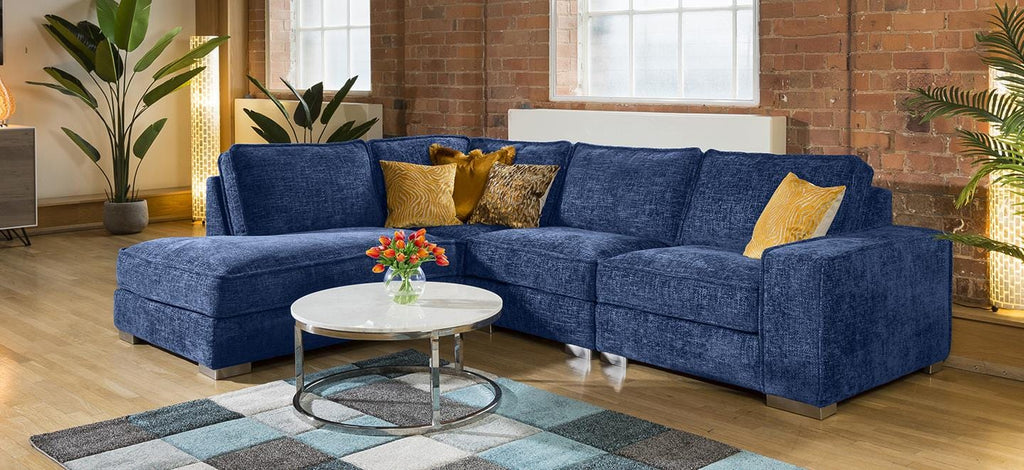 Huge Designer L Shape Soft Deep Sofa Many Colours & Fabrics Lexci 4L