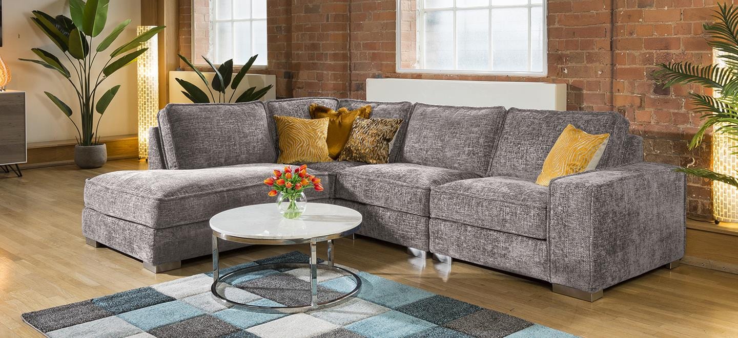 Huge Designer L Shape Soft Deep Sofa Many Colours & Fabrics Lexci 4L