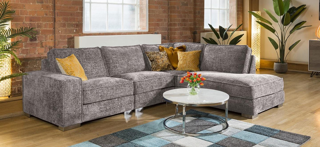 Huge Designer L Shape Soft Deep Sofa Many Colours & Fabrics Lexci 4R
