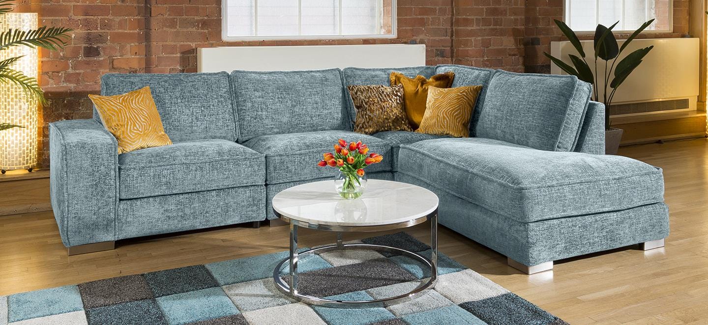 Huge Designer L Shape Soft Deep Sofa Many Colours & Fabrics Lexci 4R