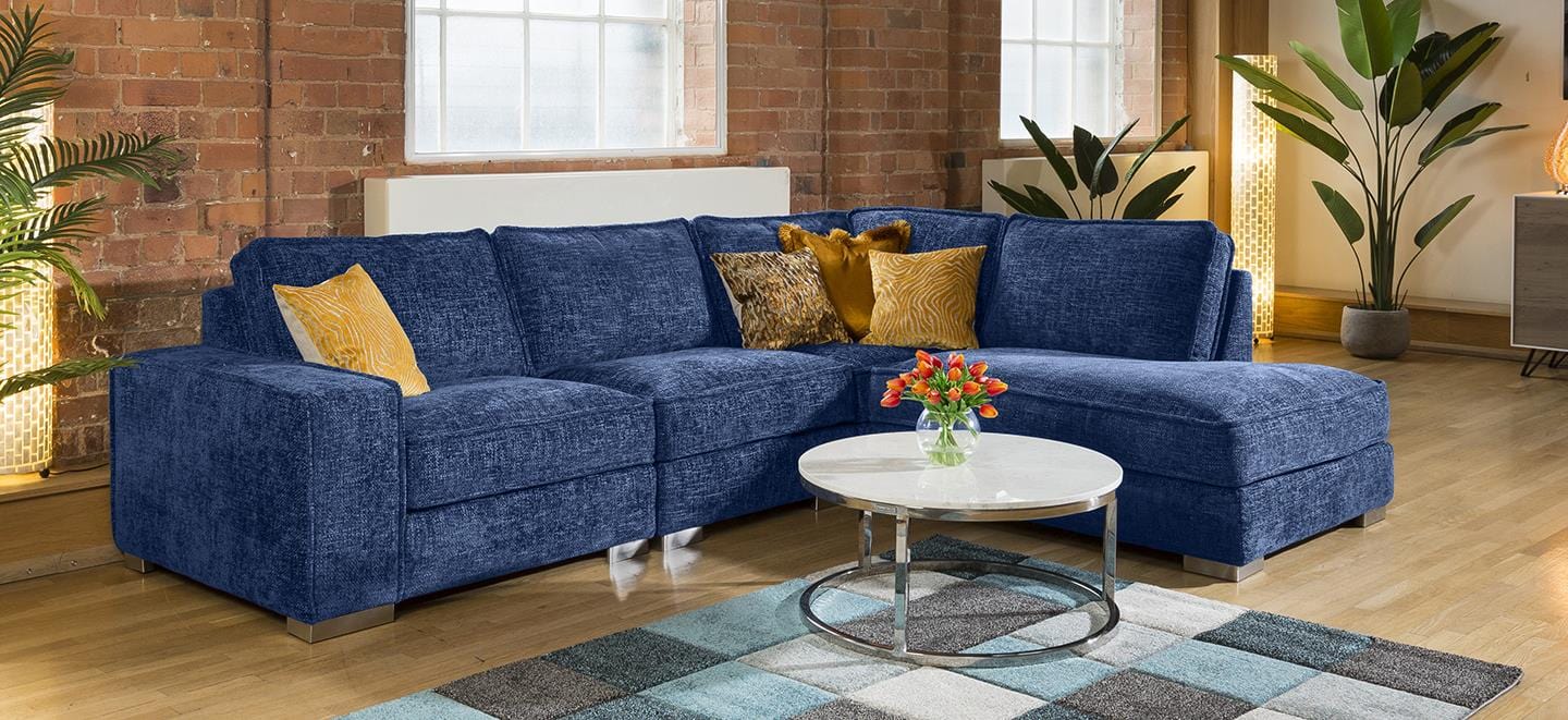 Huge Designer L Shape Soft Deep Sofa Many Colours & Fabrics Lexci 4R