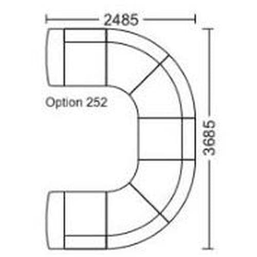 Huge Modern Cinema U Shape Sofa Corner Group Any Colour Grande 252