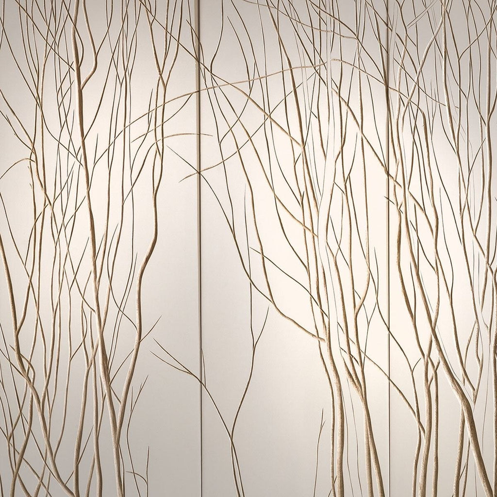 Huge Wall Art Artwork Hand Carved Wood White Tree Branches 900 x 900mm