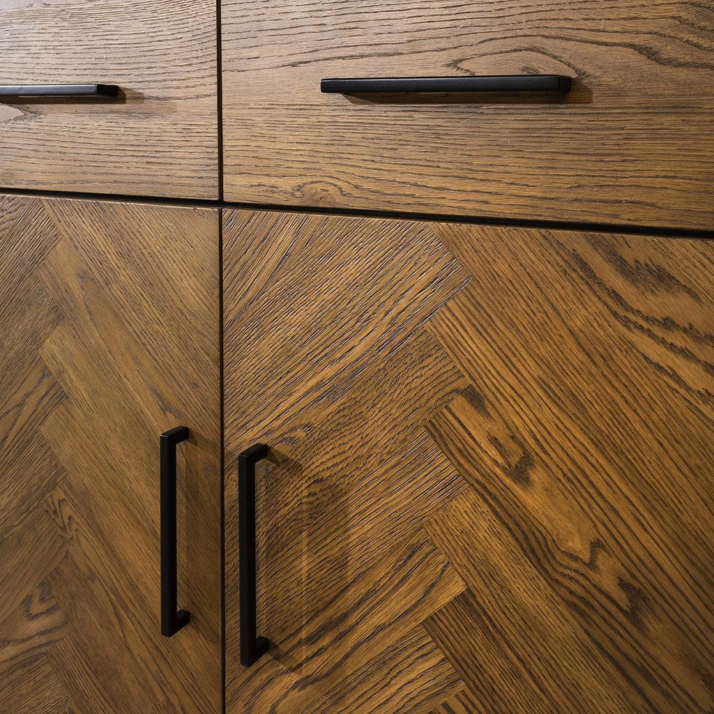 Gemini Solid Wood Tall Parquet Cabinet 190cm