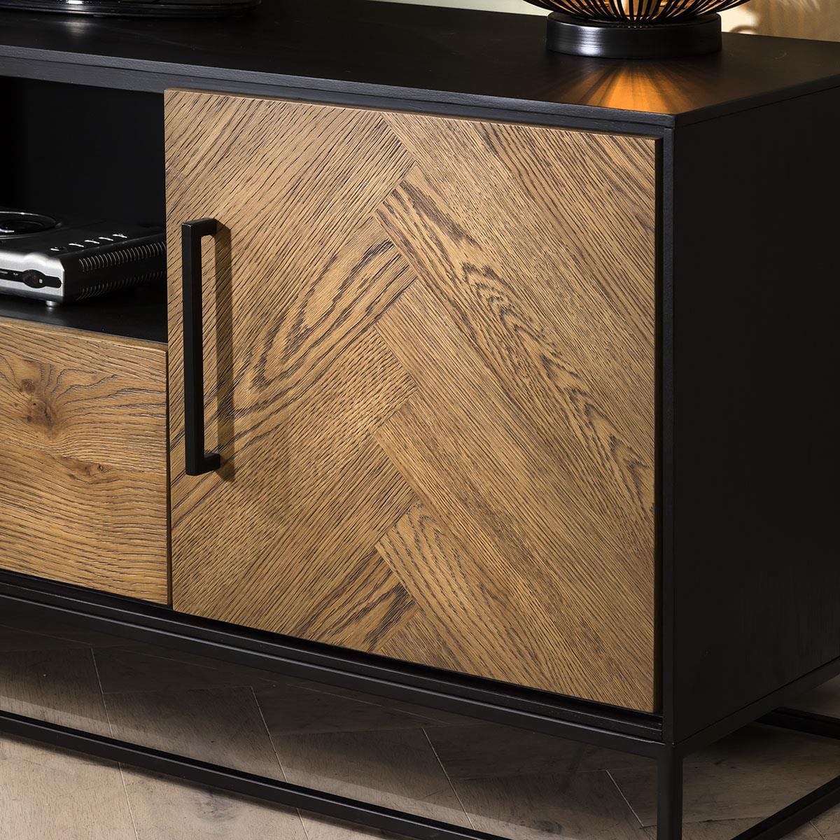 Gemini Solid Wood Parquet TV Stand 200cm