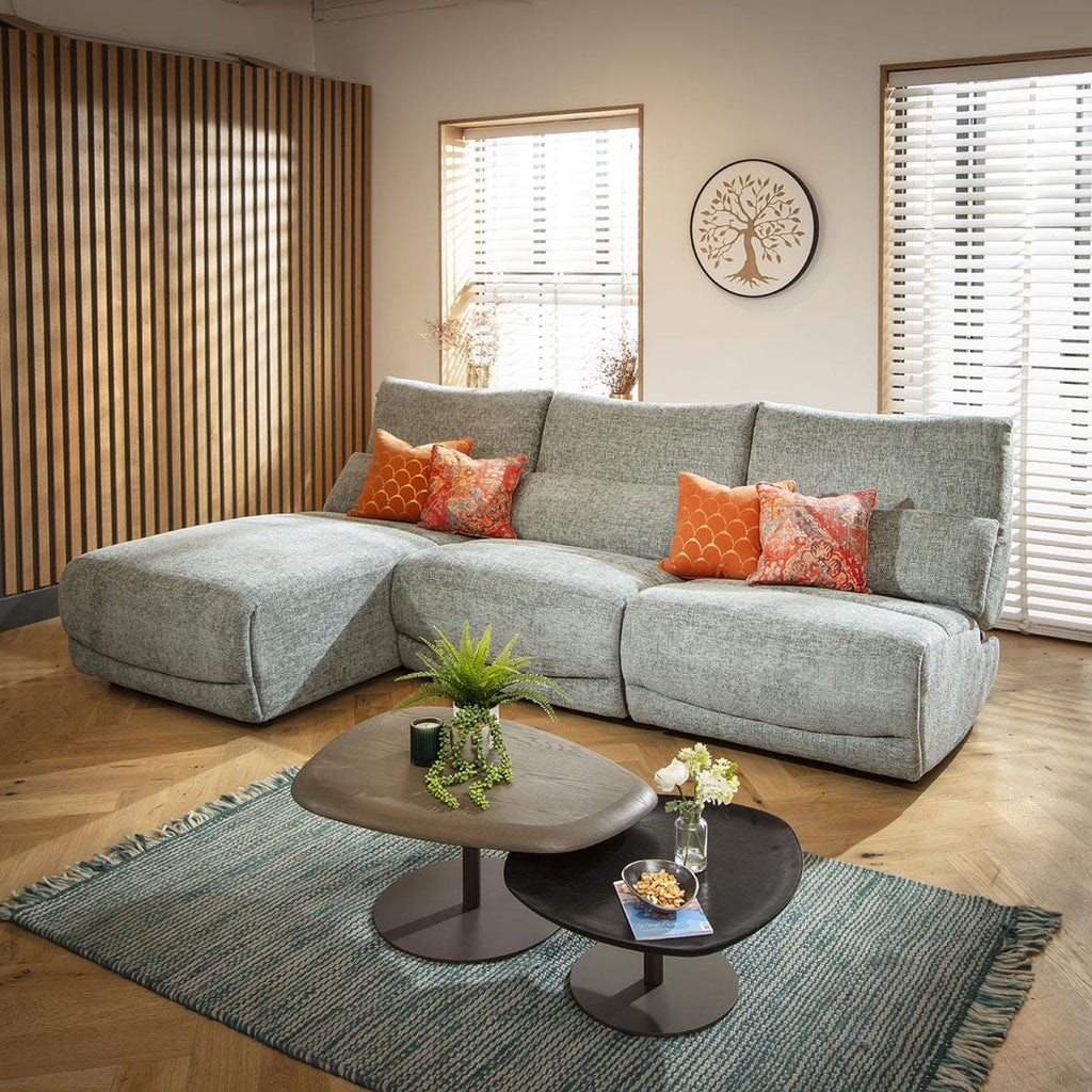 Jacob 4 Seater Recliner Corner Sofa - Teal L1L