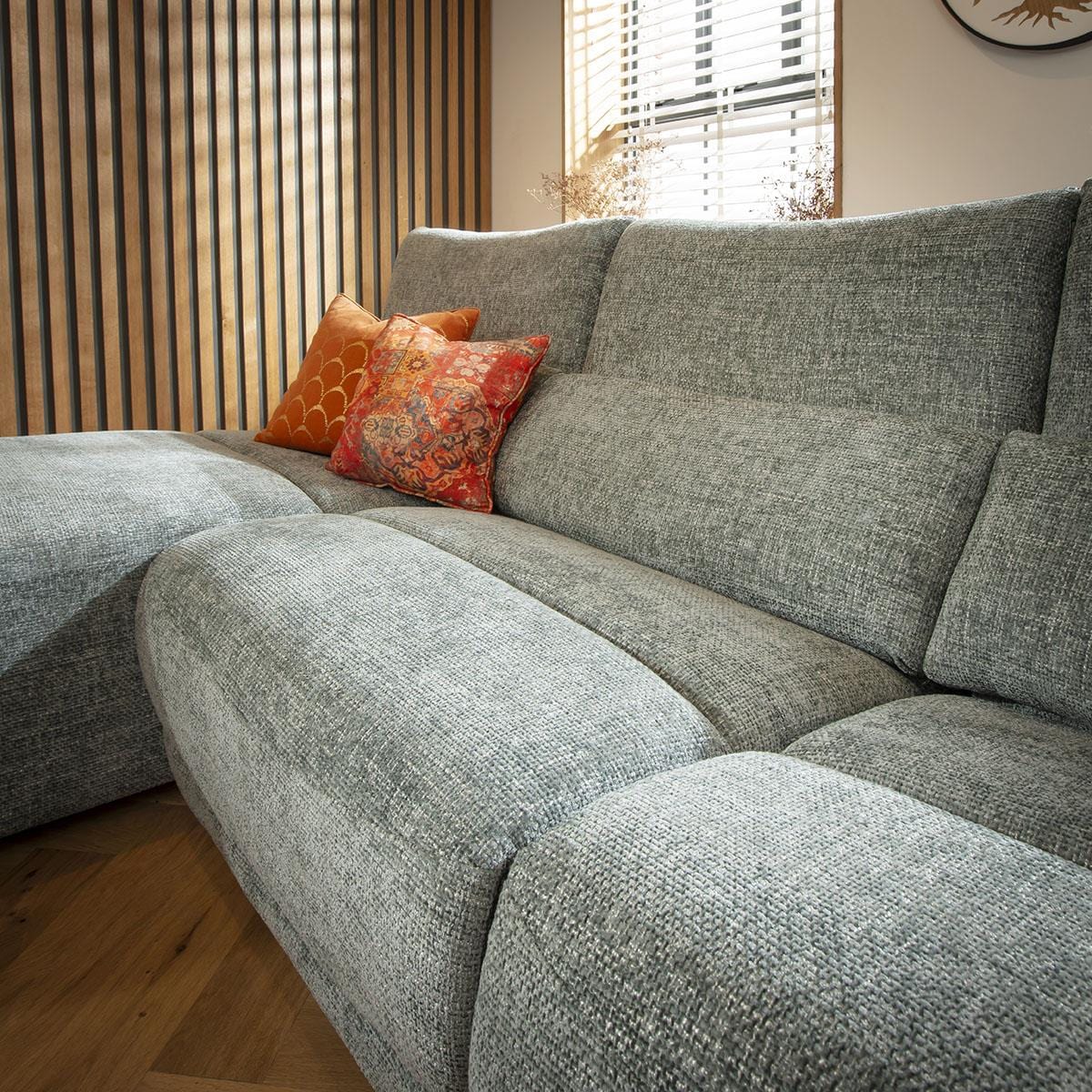 Jacob 4 Seater Recliner Corner Sofa - Teal L1L