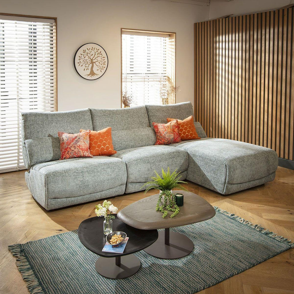 Jacob 4 Seater Recliner Corner Sofa - Teal L1R