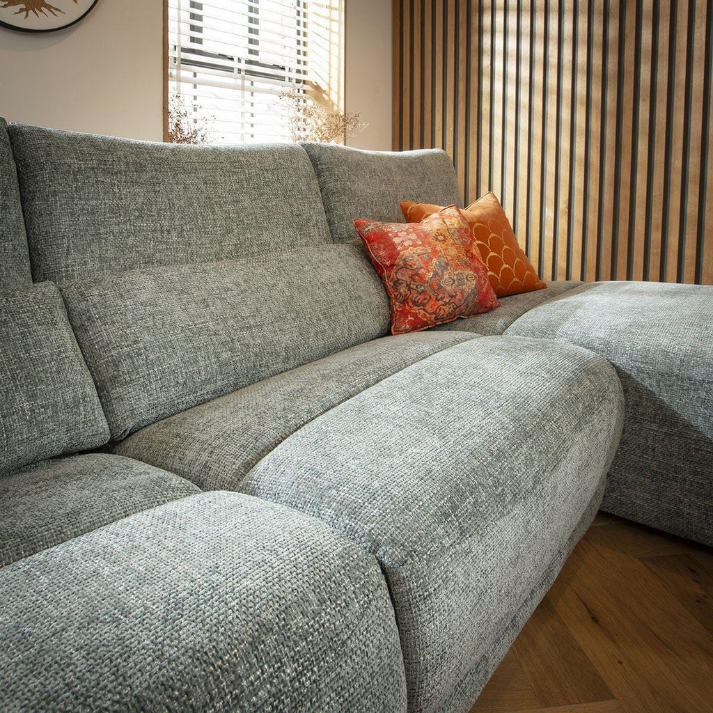 Jacob 4 Seater Recliner Corner Sofa - Teal L1R