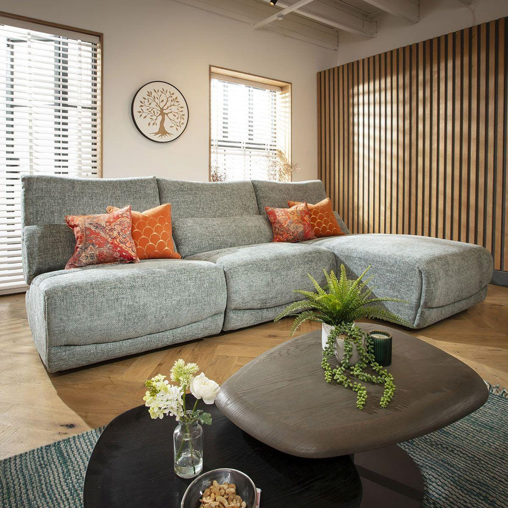 Jacob 4 Seater Recliner Corner Sofa - Teal L1R