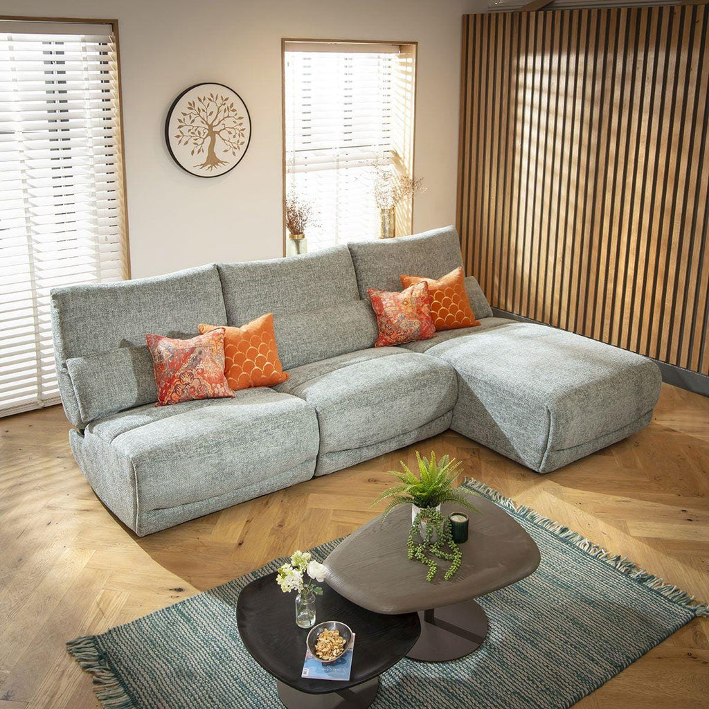 Jacob 4 Seater Recliner Corner Sofa - Teal L1R