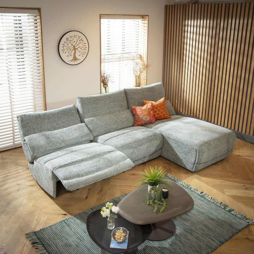 Jacob 4 Seater Recliner Corner Sofa - Teal L1R