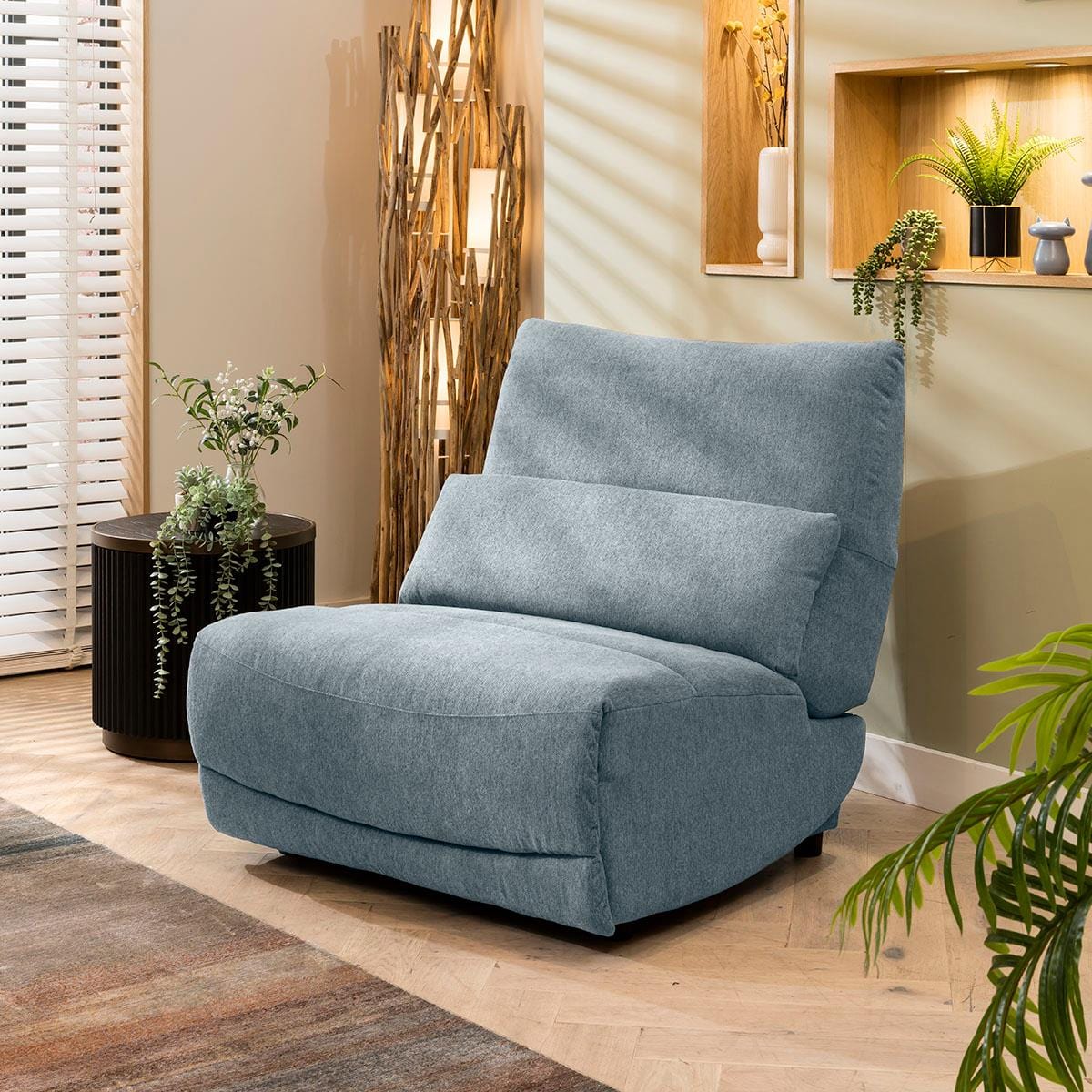 Jacob Electric Recliner Section - Blue