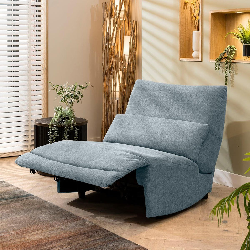 Jacob Electric Recliner Section - Blue