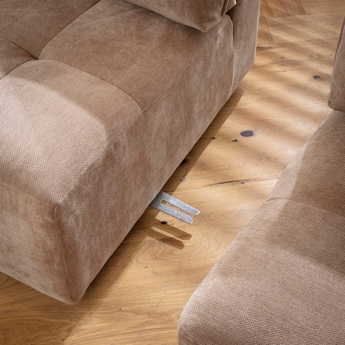 Jasmin Left-Hand Armed Modular Sofa Section Neutral Beige 88x88cm