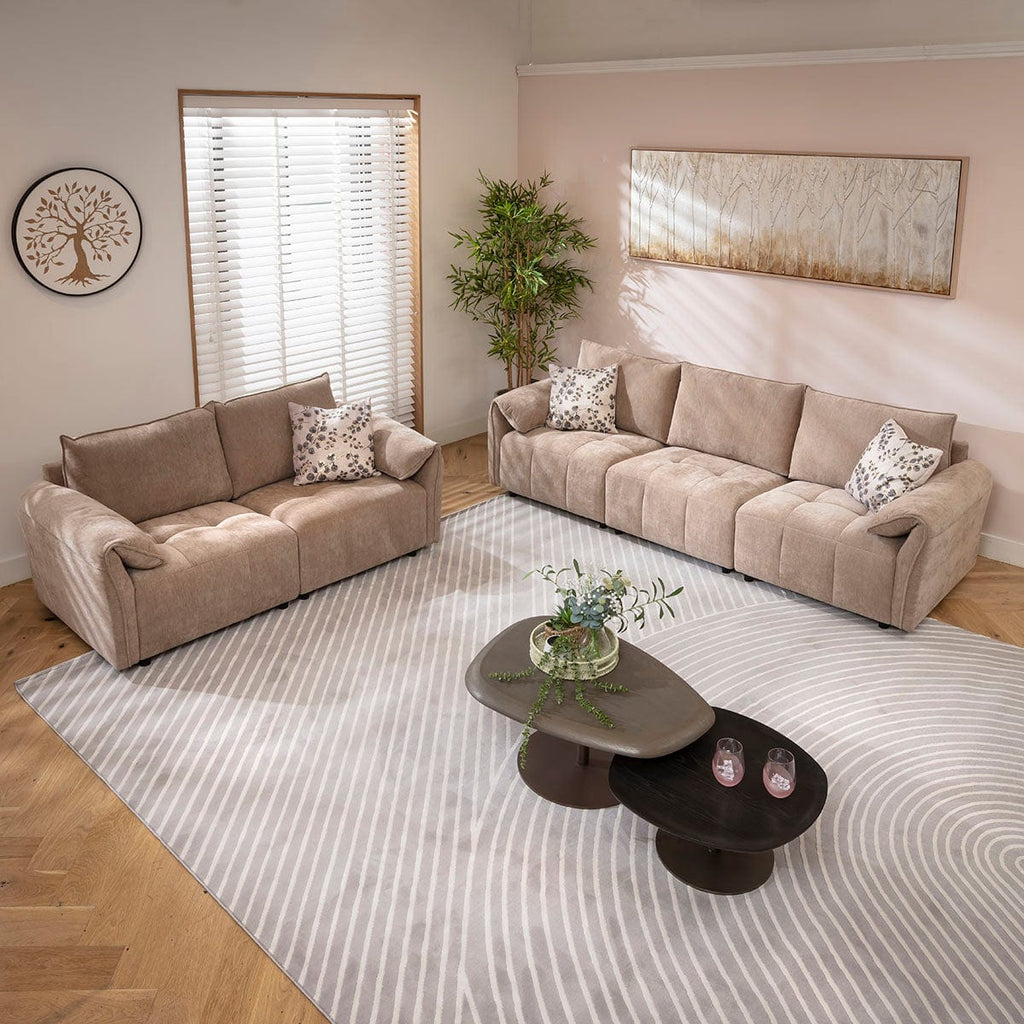 Jasmin Small 2 Seater Sofa Beige 176x88cm 2S