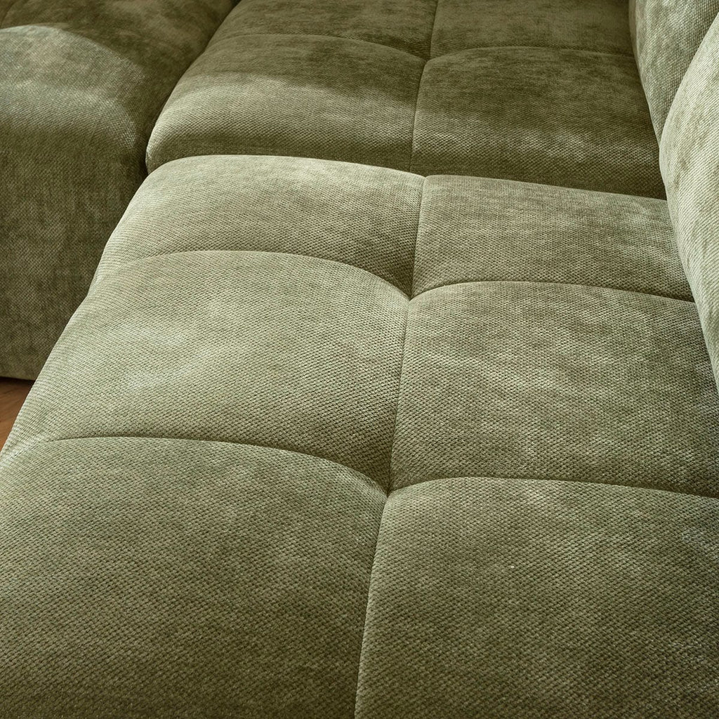 Jasmin Large Modern 4 Seater Modular Sofa Settee Green 323x88cm 16