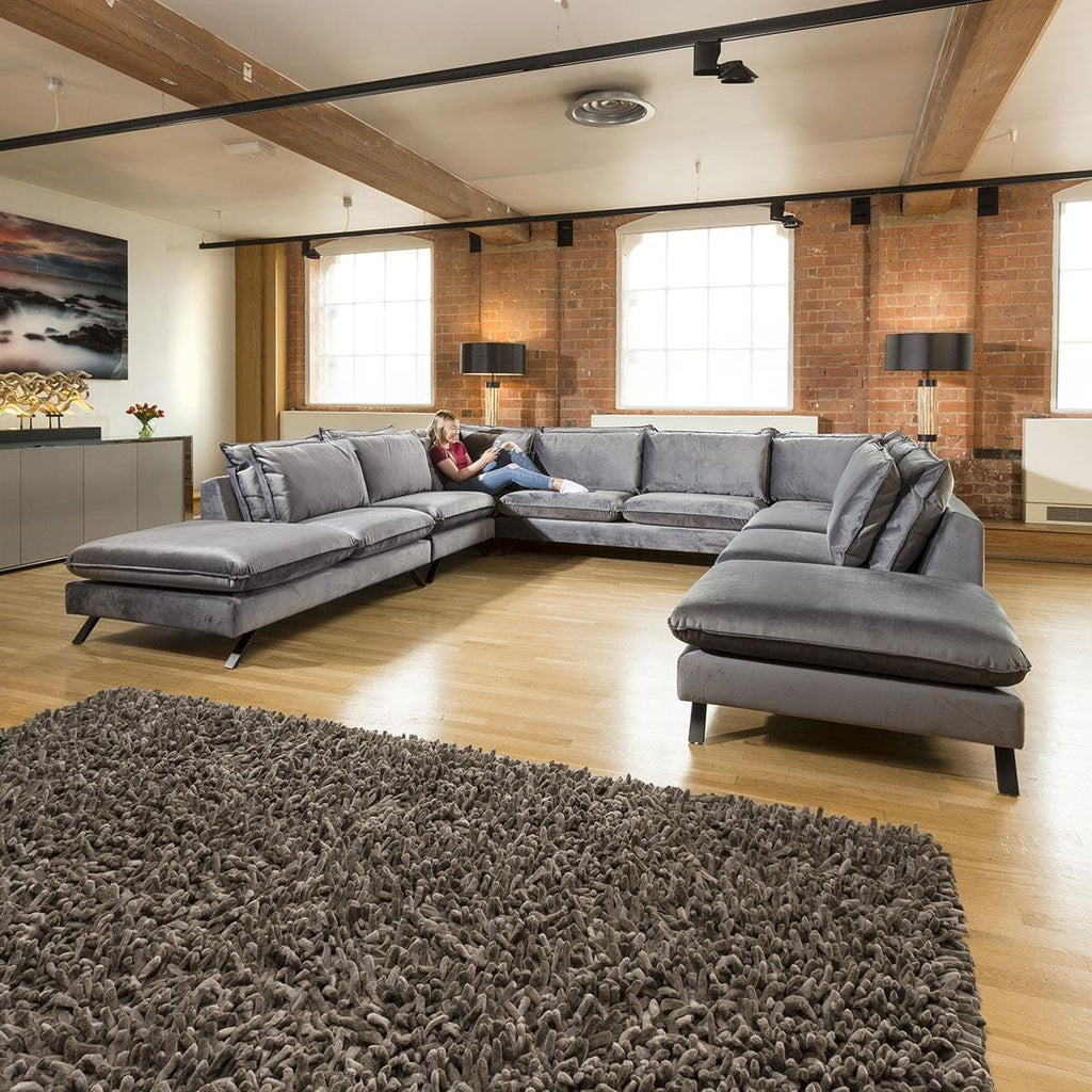 Ellie Extra Large U Shape Modular Cinema Sofa Many Fabrics 3.8 x 3.51m