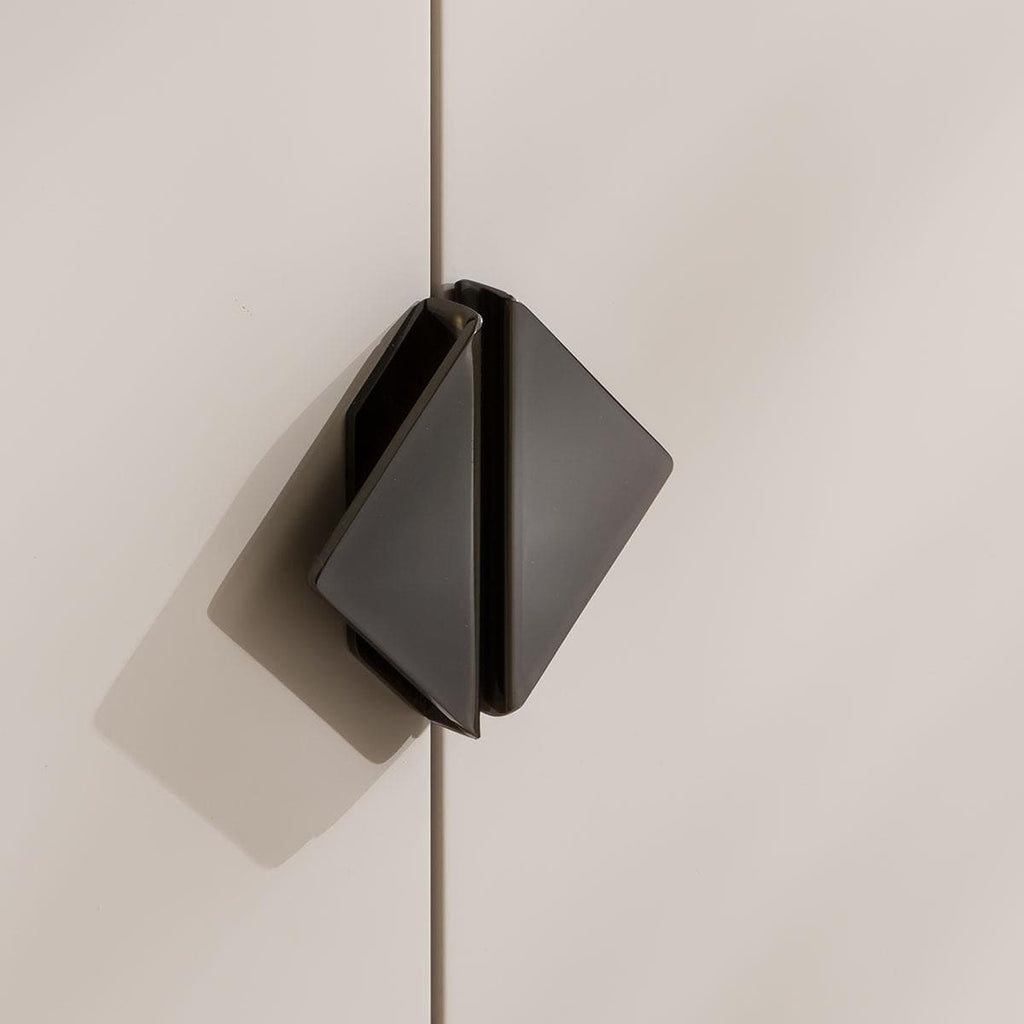 Large 180cm 4 Door Sideboard Cabinet - Premium Matte Chalk - Smoked Chrome Accents