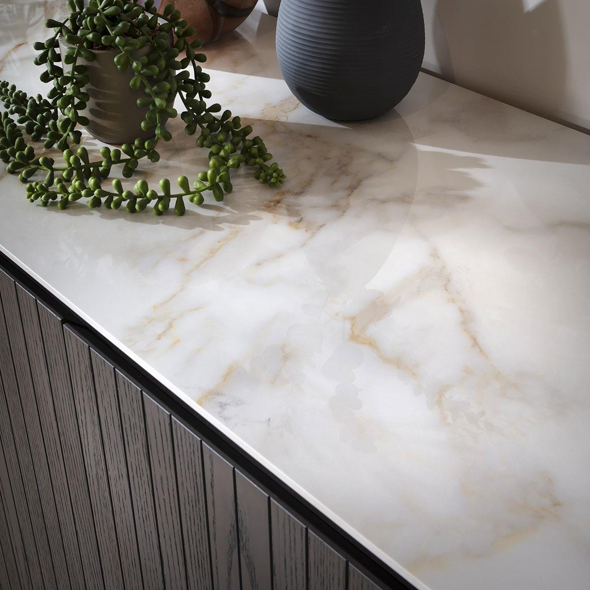 Barnes 4-Door Sideboard Cabinet Grey Oak Wash 190cm