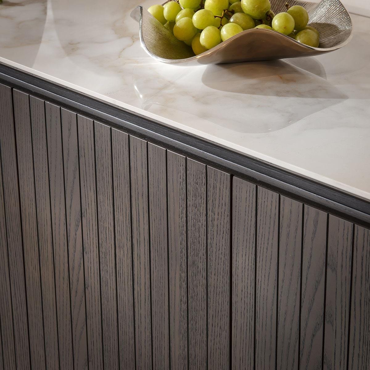 Barnes 4-Door Sideboard Cabinet Grey Oak Wash 190cm