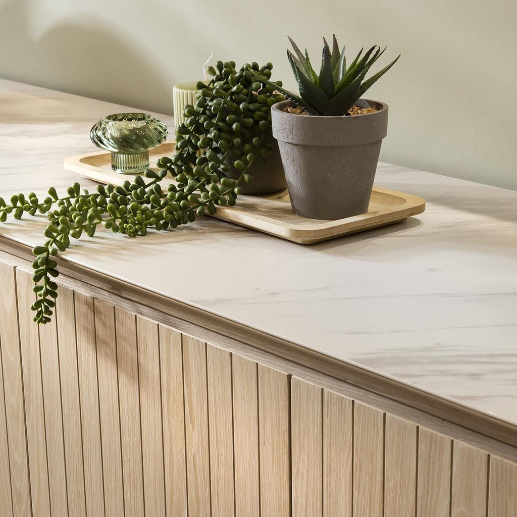 Barnes 4-Door Sideboard Cabinet Natural Oak 190cm