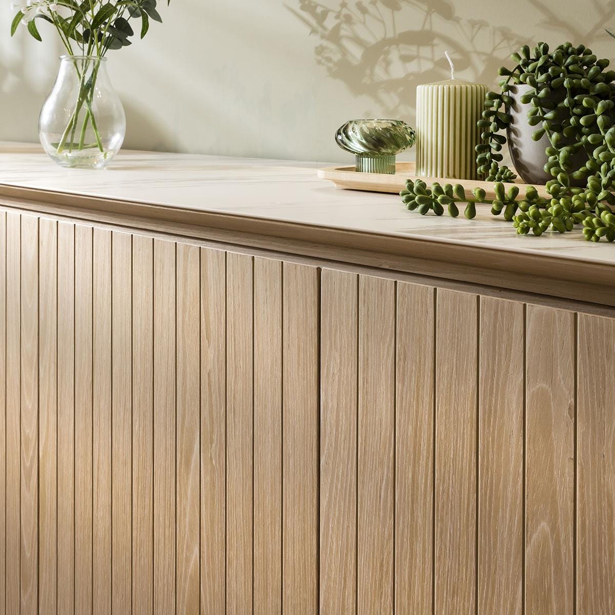 Barnes 4-Door Sideboard Cabinet Natural Oak 190cm