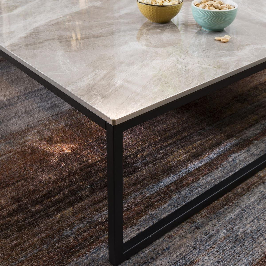 Lena Modern Ceramic Coffee Table Grey