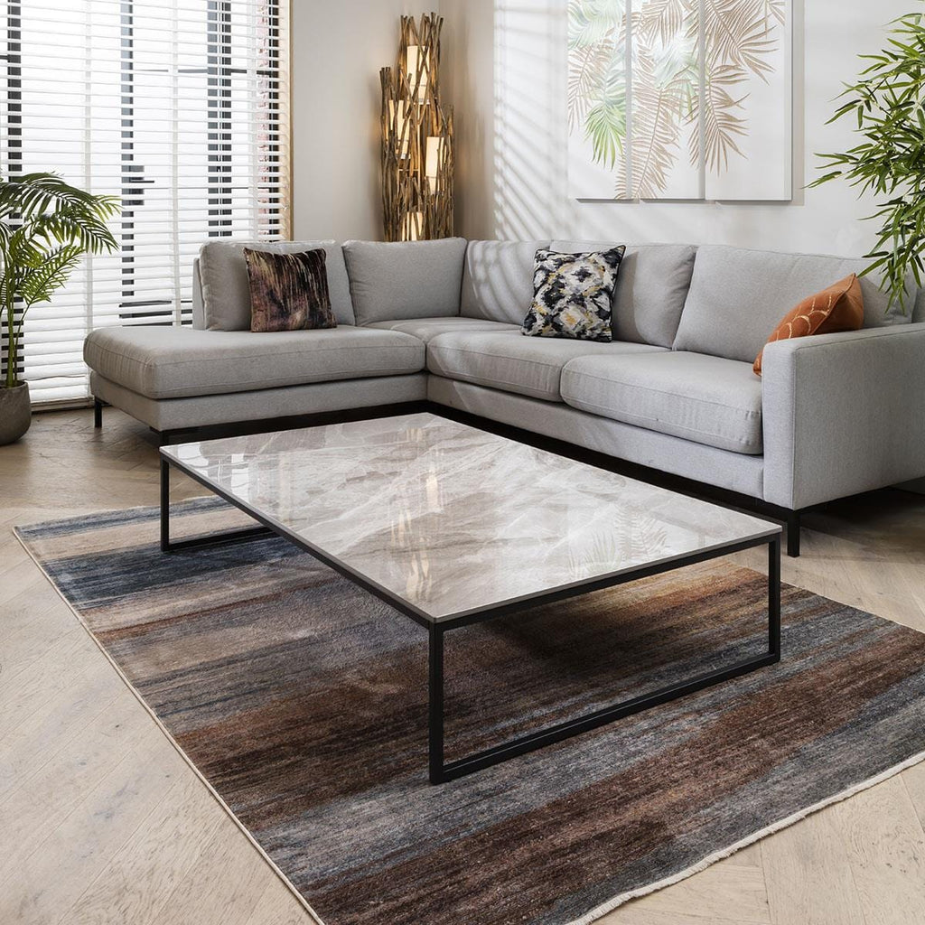 Lena Modern Ceramic Coffee Table Grey