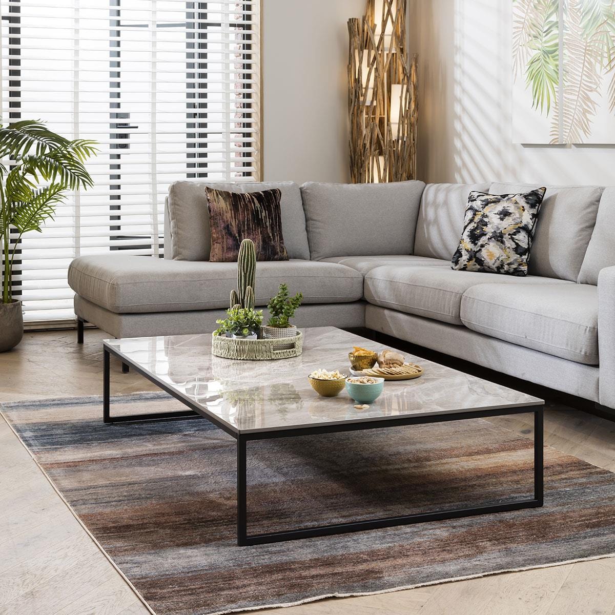 Lena Modern Ceramic Coffee Table Grey