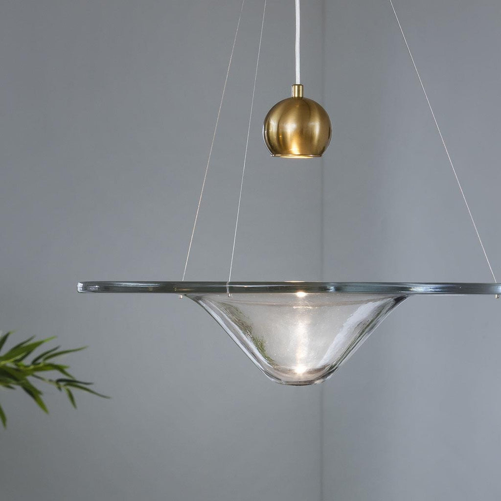 Large Contemporary Drop Glass Chandelier Ceiling Light - Staircase Lighting 45cm