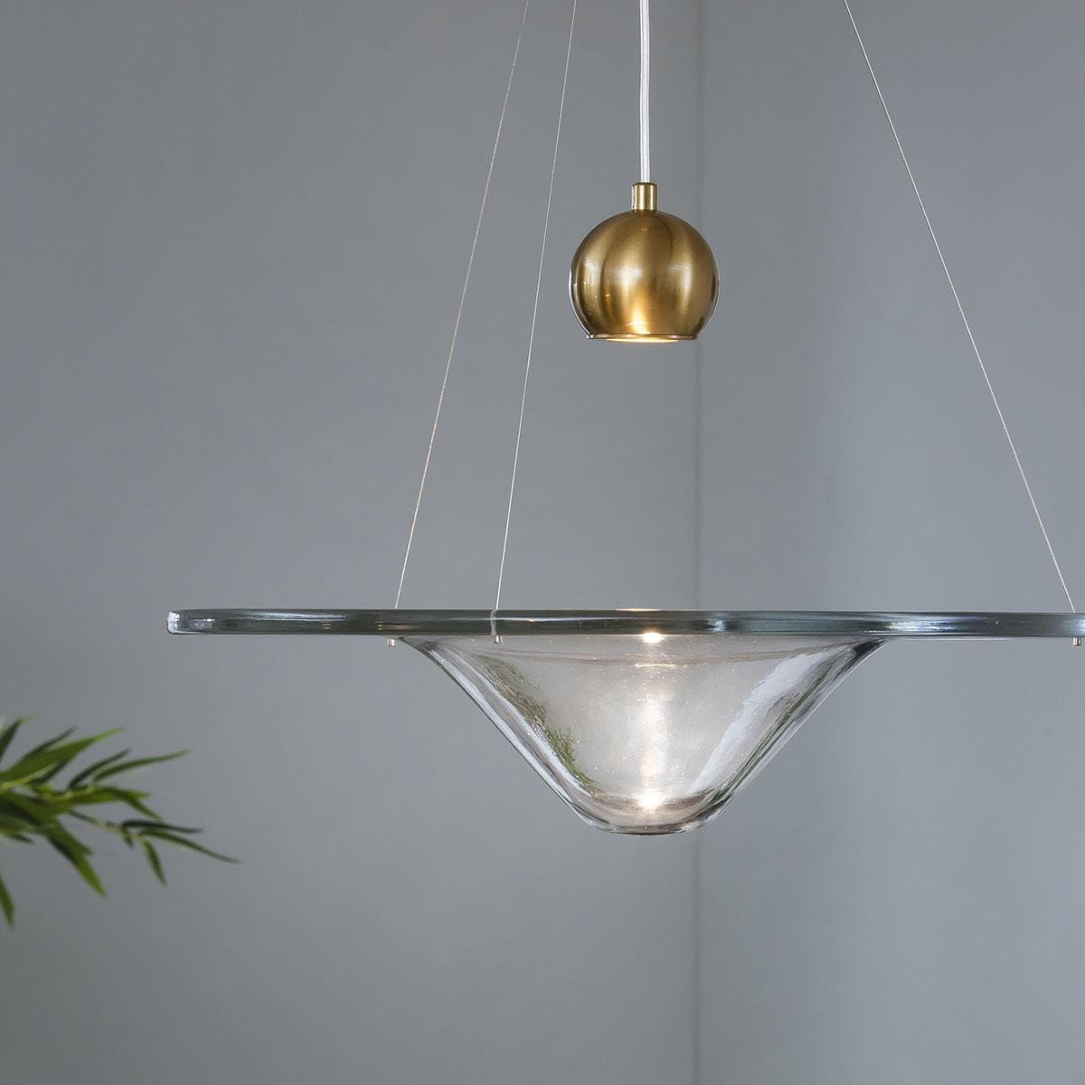 Large Contemporary Drop Glass Chandelier Ceiling Light - Staircase Lighting 45cm