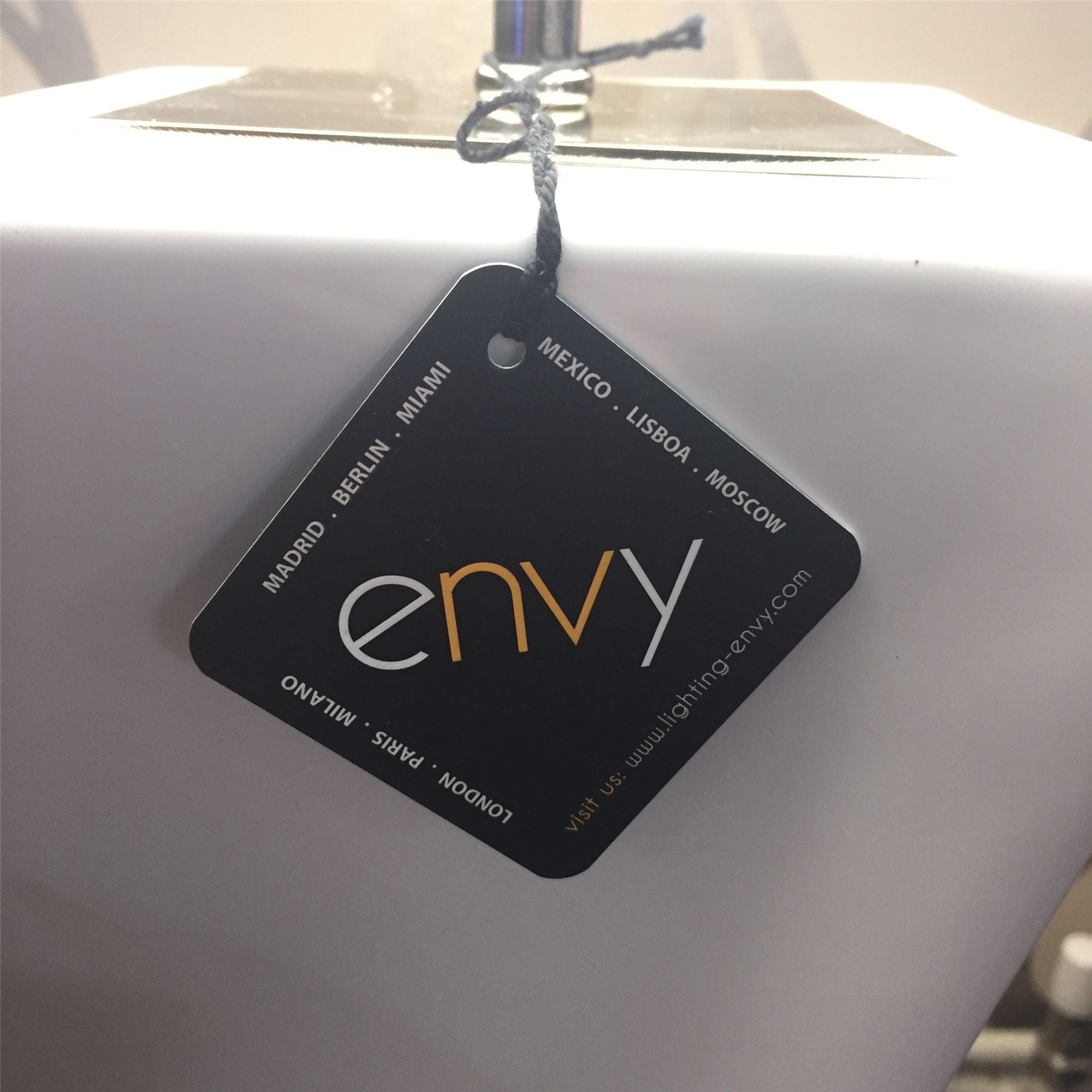 ExDisplay Large Elegant Envy Floor lamp BigTwiss White Ceramic Cotton Shade 4008