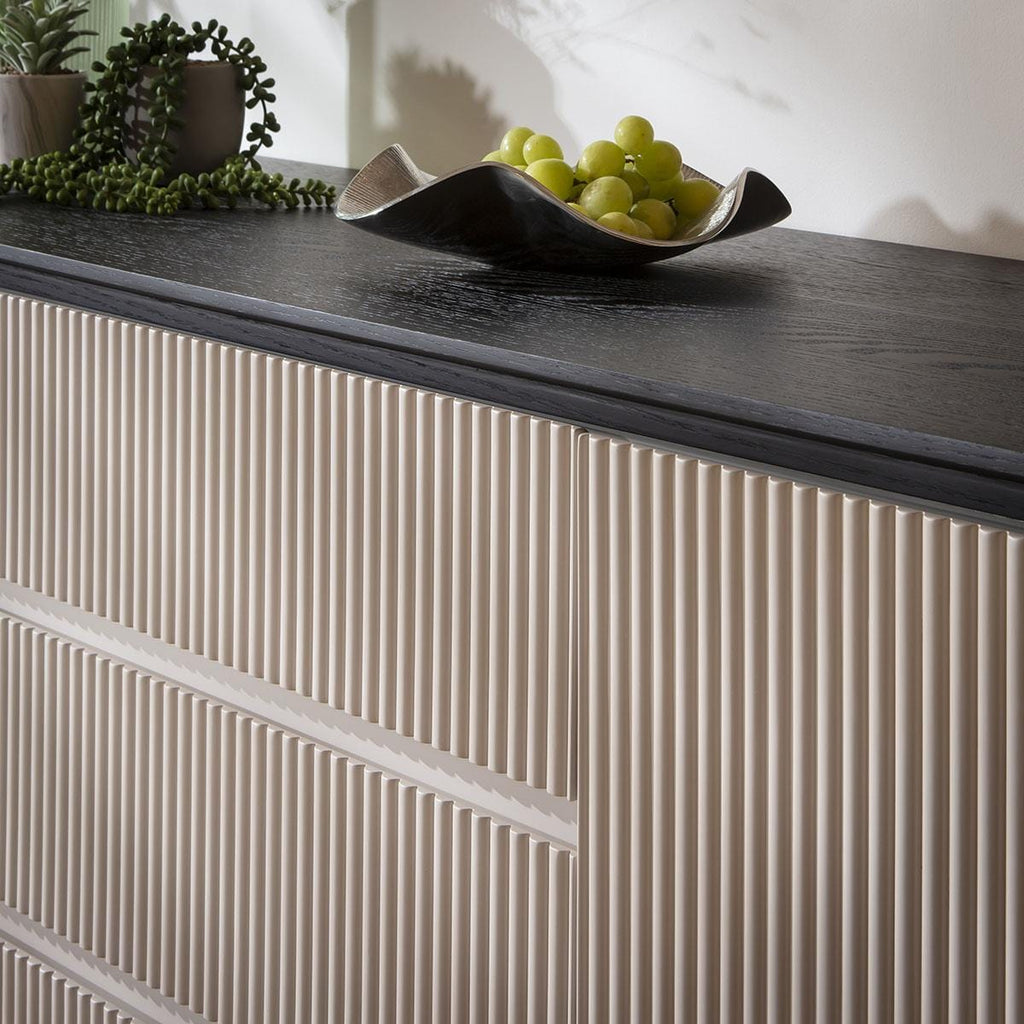 Laura Sideboard Cabinet Buffet Matte Chalk 210cm