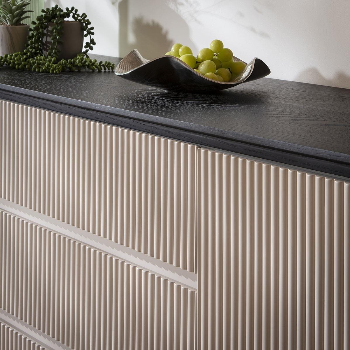 Laura Sideboard Cabinet Buffet Matte Chalk 210cm