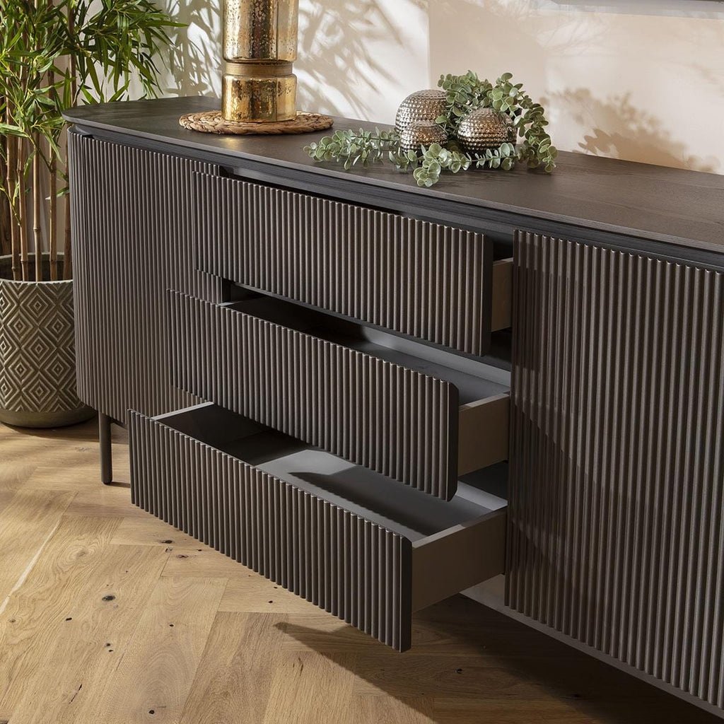 Laura Sideboard Cabinet Buffet Space Grey 210cm